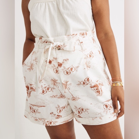 Madewell Pants - Madewell Paperbag Shorts in Paradise Toile